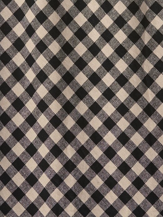 Saia midi em mistura de linho Saia midi em mistura de linho