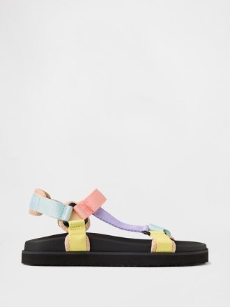 Sandálias de lona com tiras para crianças