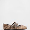 Sapatilhas de balé de leopardo com tiras duplas