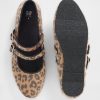 Sapatilhas de balé de leopardo com tiras duplas
