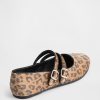 Sapatilhas de balé de leopardo com tiras duplas