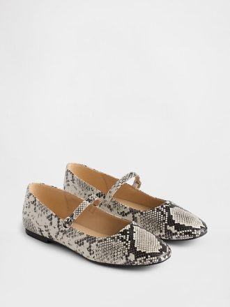 Sapatilhas Mary Jane com estampa de cobra Sapatilhas Mary Jane com estampa de cobra