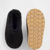 Sapatos infantis veganos de camurça com forro de sherpa