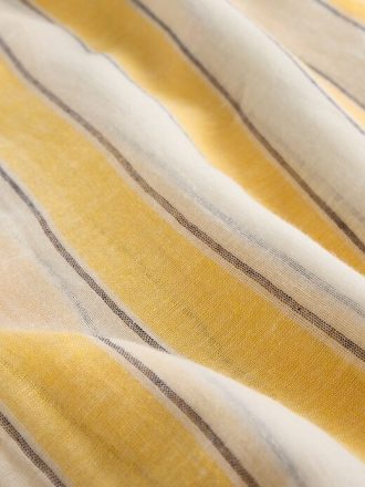 Sarongue listrado de linho e algodão