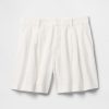 Shorts 365 de cintura alta em mistura de linho