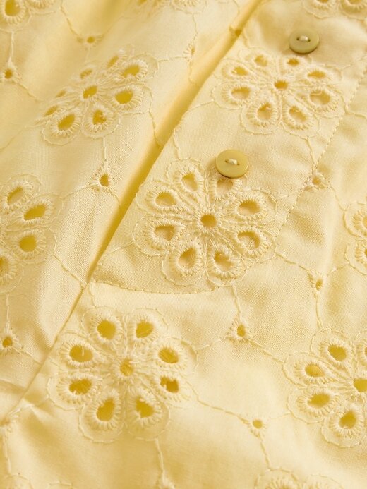 Shorts Boxer de Popeline com Ilhós Shorts Boxer de Popeline com Ilhós