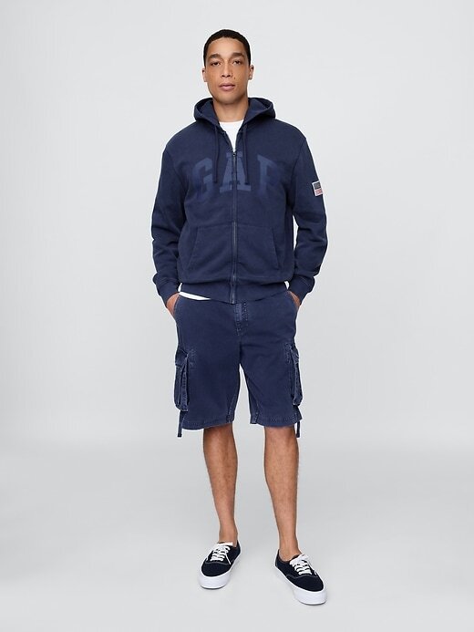 Shorts cargo baggy de sarja Shorts cargo baggy de sarja