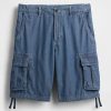 Shorts cargo jeans largos de 11″