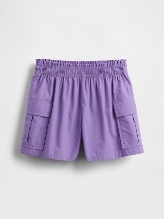 Shorts cargo popeline fáceis para crianças Shorts cargo popeline fáceis para crianças
