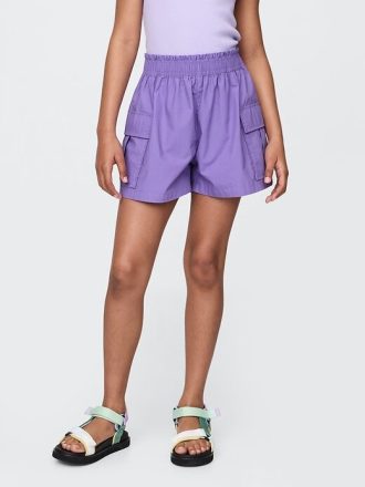 Shorts cargo popeline fáceis para crianças Shorts cargo popeline fáceis para crianças