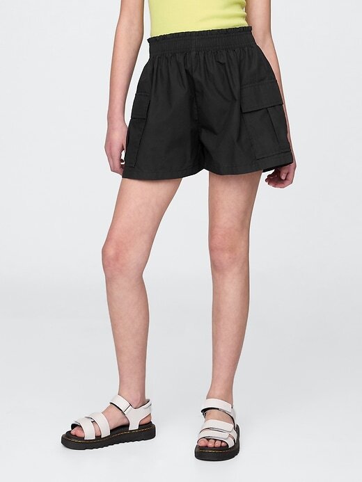Shorts cargo popeline fáceis para crianças Shorts cargo popeline fáceis para crianças
