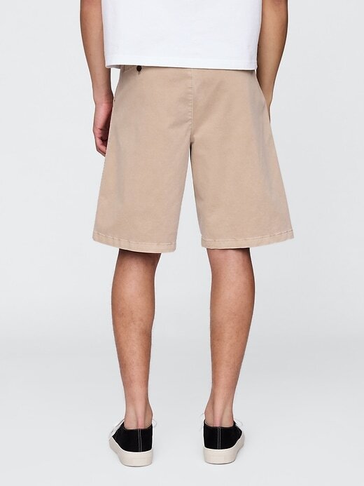 Shorts cáqui plissados Shorts cáqui plissados