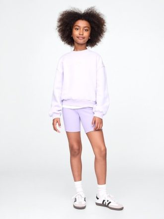 Shorts de ciclismo canelados para crianças