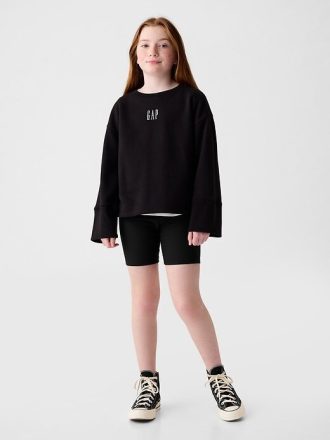 Shorts de ciclismo canelados para crianças