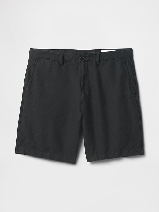 Shorts de linho e algodão de 8″ Shorts de linho e algodão de 8″
