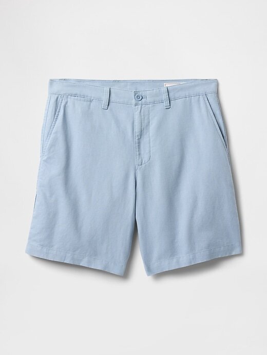 Shorts de linho e algodão de 8″ Shorts de linho e algodão de 8″
