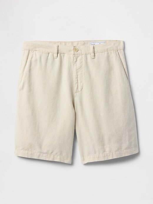 Shorts de linho e algodão de 8″ Shorts de linho e algodão de 8″