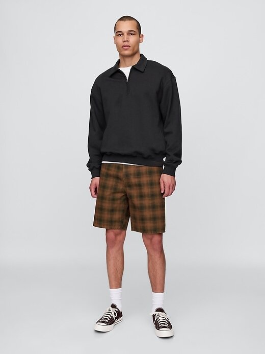 Shorts de lona xadrez Shorts de lona xadrez