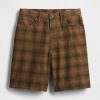 Shorts de lona xadrez Shorts de lona xadrez