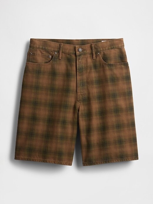 Shorts de lona xadrez Shorts de lona xadrez