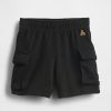 Shorts de moletom cargo vintage macio para bebês e crianças pequenas