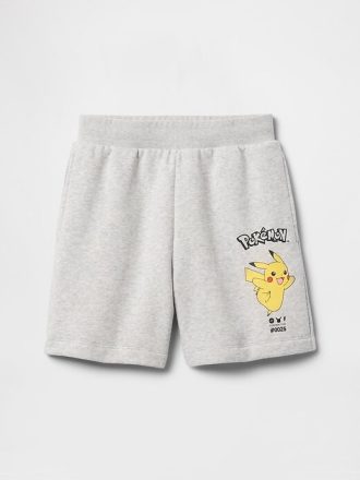 Shorts de moletom infantil com estampa gráfica de 5″