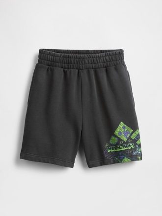Shorts de moletom infantil com estampa gráfica de 5″