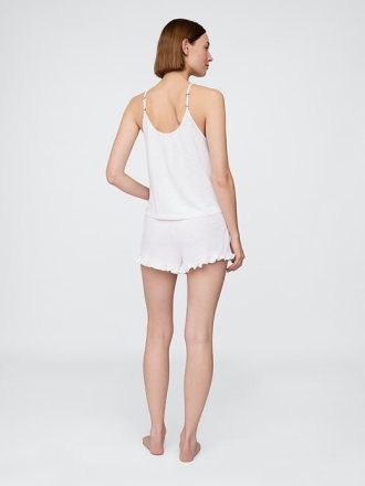 Shorts de pijama com babados