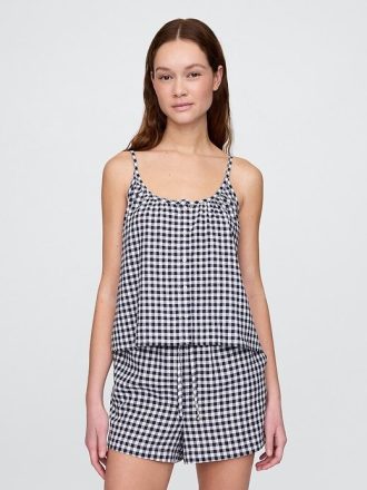 Shorts de pijama de linho misto