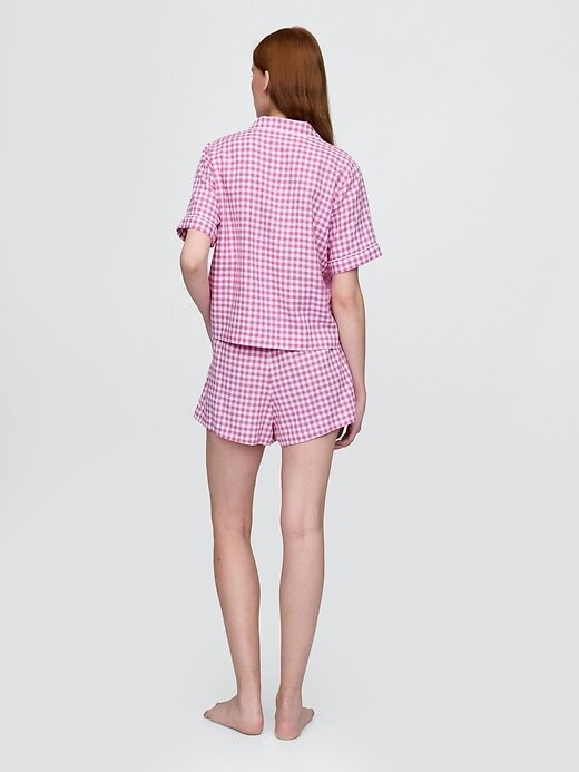 Shorts de pijama de linho misto Shorts de pijama de linho misto