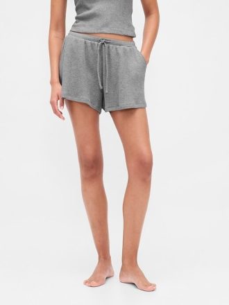 Shorts de pijama waffle