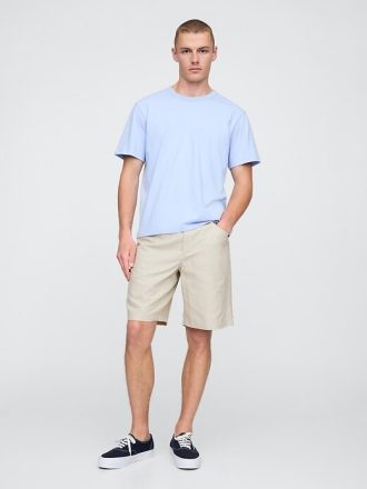 Shorts Easy de Linho e Algodão de 9″