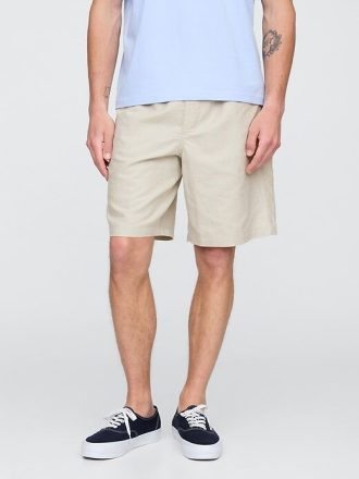 Shorts Easy de Linho e Algodão de 9″