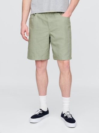 Shorts Easy de Linho e Algodão de 9″