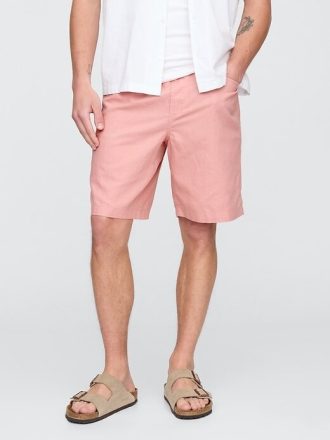 Shorts Easy de Linho e Algodão de 9″