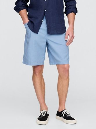 Shorts Easy de Linho e Algodão de 9″