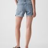 Shorts jeans de cintura média estilo namorada de 5″