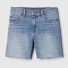 Shorts jeans de cintura média estilo namorada de 5″