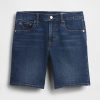 Shorts jeans de cintura média estilo namorada de 5″