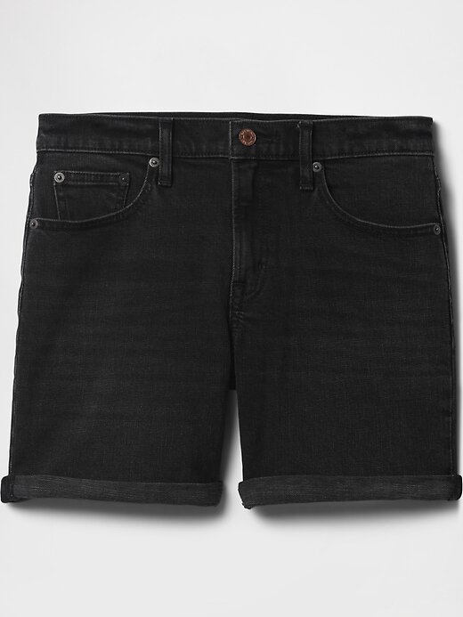 Shorts jeans de cintura média estilo namorada de 5″ Shorts jeans de cintura média estilo namorada de 5″