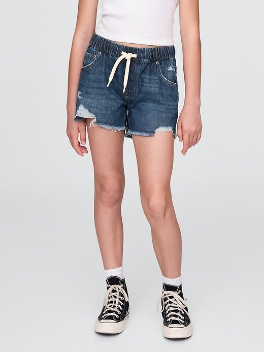 Shorts jeans infantil UltraSoft Stride Easy de cintura baixa Shorts jeans infantil UltraSoft Stride Easy de cintura baixa