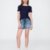 Shorts jeans infantis de cintura baixa