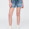 Shorts jeans infantis de cintura baixa