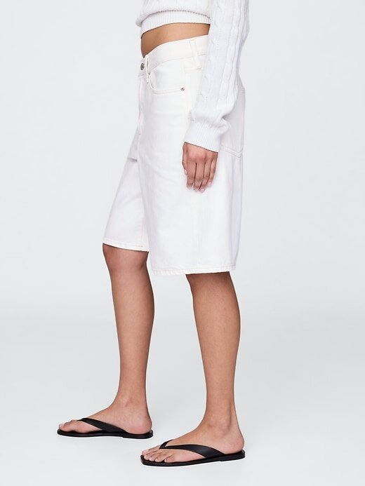 Shorts jeans longo de cintura média de 11″ Shorts jeans longo de cintura média de 11″