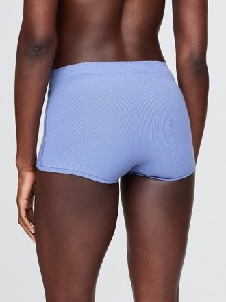 Shorty canelado modal de cintura alta