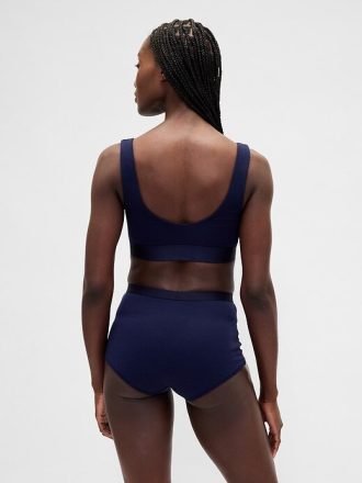 Shorty de cintura alta em algodão orgânico elástico