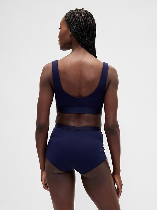 Shorty de cintura alta em algodão orgânico elástico Shorty de cintura alta em algodão orgânico elástico