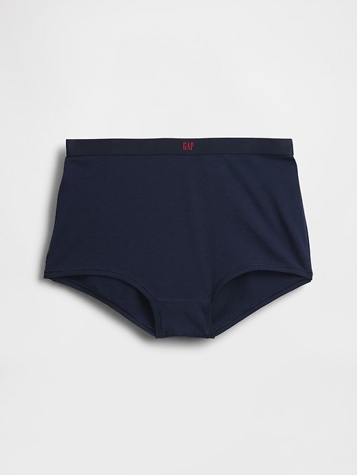 Shorty de cintura alta em algodão orgânico elástico Shorty de cintura alta em algodão orgânico elástico