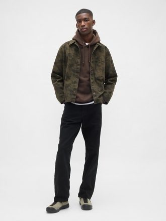 Sobrecamisa jeans de lona floral