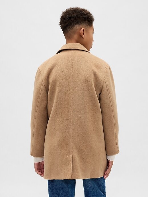 Sobretudo infantil de lã mista Sobretudo infantil de lã mista